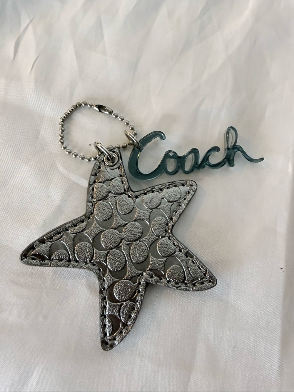 RARE! COACH SIGNATURE "C" STARFISH CHARM- Silver
